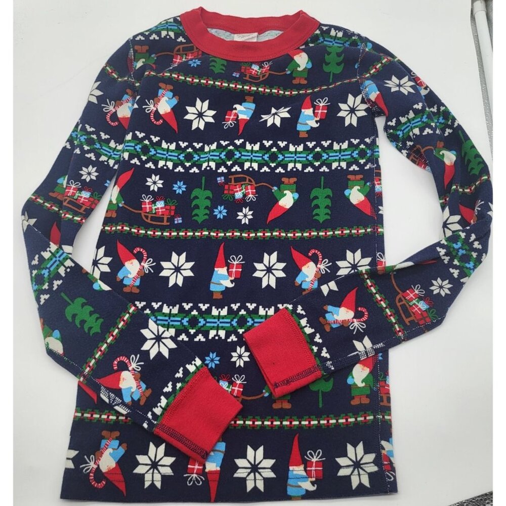 Hanna Andersson Christmas Holiday Gnome Sweet Gnome Fair Isle Pajamas SZ 14 Set - Picture 4 of 6